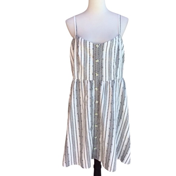 Old Navy Boho Cami Striped Linen Blend Sundress Size XL - Picture 1 of 8